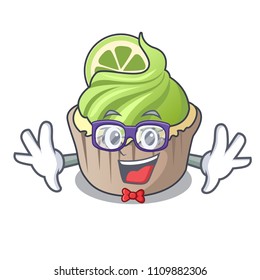 Geek lemon cupcake character cartoon