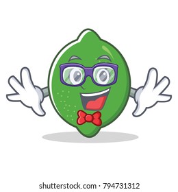Geek lime character cartoon style