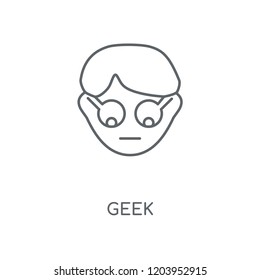 Geek linear icon. Geek concept stroke symbol design. Thin graphic elements vector illustration, outline pattern on a white background, eps 10.
