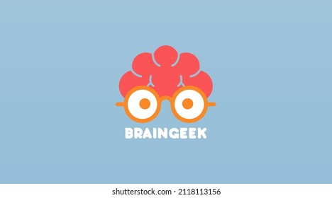 Geek Logo Design Concept Vector. Geek Logo Template in Flat Color Design Style