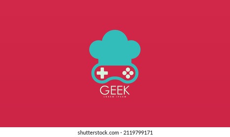 Geek Logo Design Concept Vector. Geek Logo Template in Flat Color Design Style