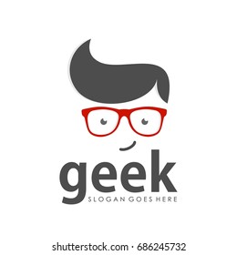 Geek logo design template