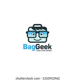 Geek logo design template Vector