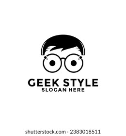 Geek logo design vector template, geek logo icon