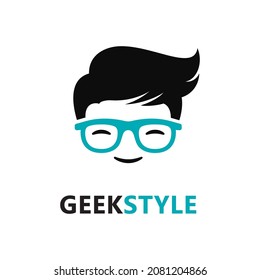 Geek Logo Icon Vector Design Illustration