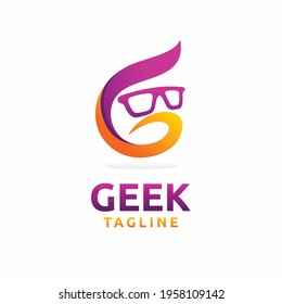 Geek logo with letter G concept