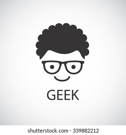 Geek logo, sign, symbol, vector