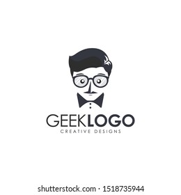 geek logo template, geek father logo