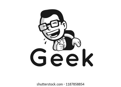 Geek logo template mascot