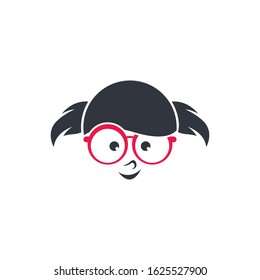 Geek logo template vector icon illustration