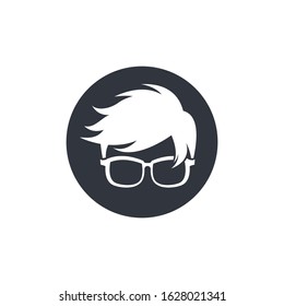 Geek logo template vector icon illustration