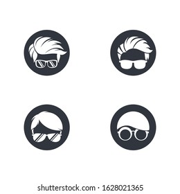 Geek logo template vector icon illustration