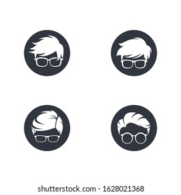 Geek logo template vector icon illustration