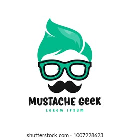 Geek logo. Unique logo vector template