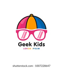 Geek logo. Unique logo vector template