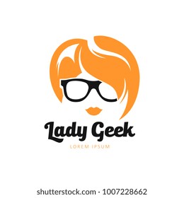 Geek logo. Unique logo vector template
