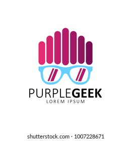 Geek logo. Unique logo vector template