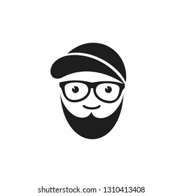 Geek logo vector, character and avatar