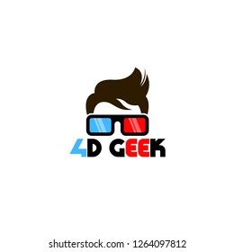 Vector de logotipo geek. El vector del logotipo de la gente. Plantilla de logotipo geek