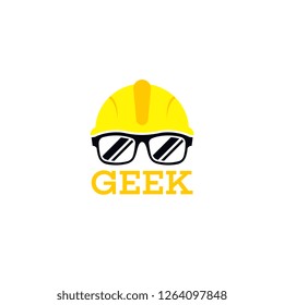 Geek logo vector. People logo vector. Geek logo template