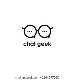 Geek logo vector. People logo vector. Geek logo template