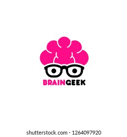 Geek logo vector. People logo vector. Geek logo template