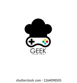 Geek logo vector. People logo vector. Geek logo template
