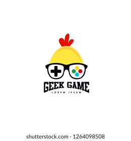 Geek logo vector. People logo vector. Geek logo template