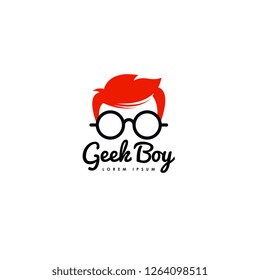 Geek logo vector. People logo vector. Geek logo template