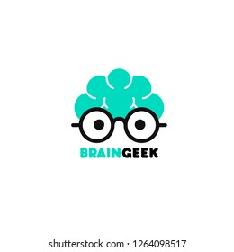 Geek logo vector. People logo vector. Geek logo template