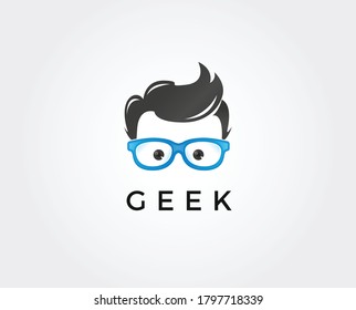 Geek-Logo, Vektorvorlage, Design-Konzept für Creative Geek-Logo