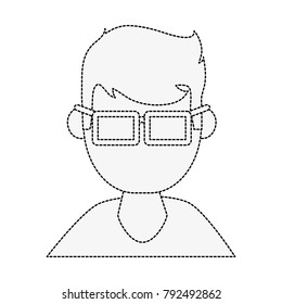 Geek man cartoon