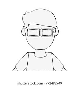Geek man cartoon