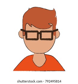Geek man cartoon