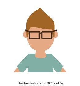 Geek man cartoon