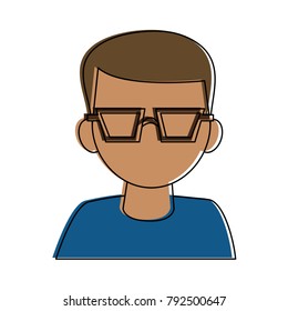 Geek man cartoon