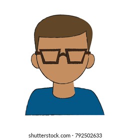 Geek man cartoon