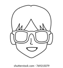 Geek man with glasses