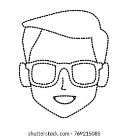Geek man with glasses