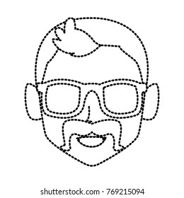 Geek man with glasses