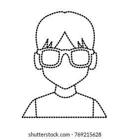 Geek man with glasses