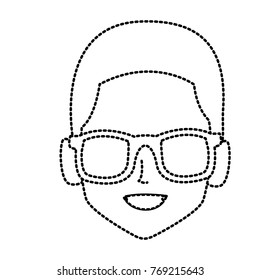 Geek man with glasses