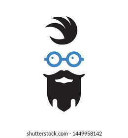 Geek man vector icon design