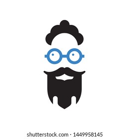 Geek man vector icon design