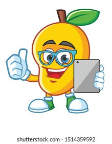 geek mango mascot character vector design