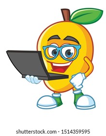 geek mango mascot character vector design