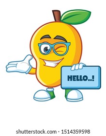 geek mango mascot character vector design