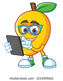 geek mango mascot character vector design