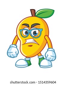 geek mango mascot character vector design