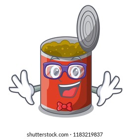 Geek metal food cans on a cartoon Geek metal food cans on a cartoon